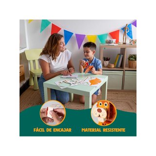 BONNYCO Puzzle 3D Animales Educativos Niños