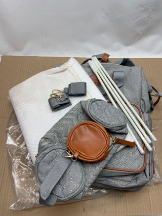 Mochila Pañales Bebé Quino&Co Gris