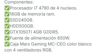 PC Gaming Completo con Monitor acer