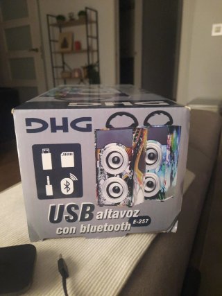 Altavoz DHG Madera USB Bluetooth E-257