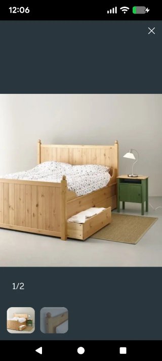 Cama Ikea Hurdal para colchón 150-160 cm Madera