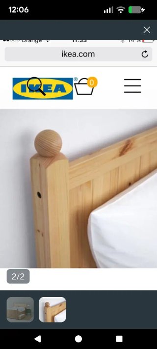 Cama Ikea Hurdal para colchón 150-160 cm Madera