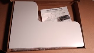 3 Scaffali angolari da parete bianchi