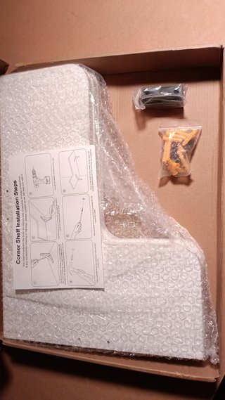 3 Scaffali angolari da parete bianchi