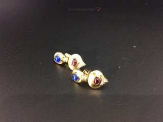 pendientes oro 18k con piedra con 0
