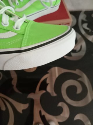 Zapatillas Vans Talla 38 Verde y Blanco