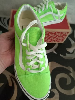Zapatillas Vans Talla 38 Verde y Blanco