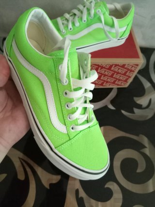 Zapatillas Vans Talla 38 Verde y Blanco