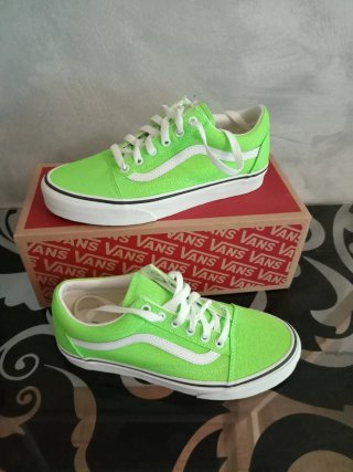 Zapatillas Vans Talla 38 Verde y Blanco