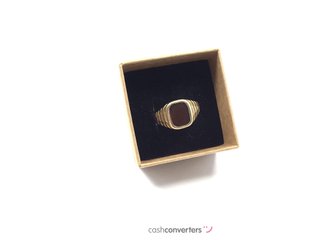 sello oro 14k con piedra