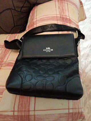 Bandolera Coach Piel Signature Negra