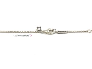 cadena plata 925mm con piedra con circonita 24cm