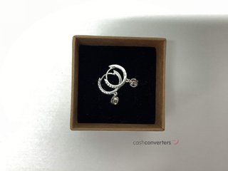 argollas plata 925mm con piedra con circonita
