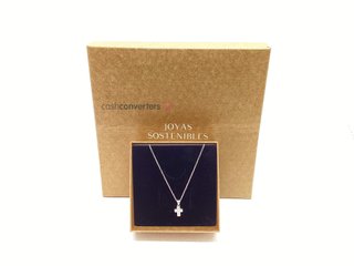 cadena plata 925mm con piedra con circonita 19cm