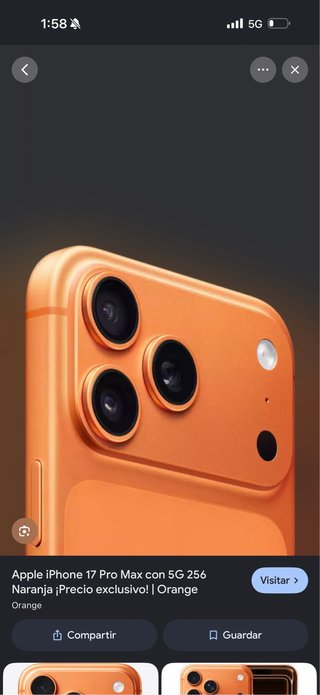 iPhone 17 Pro Max 256GB Naranja