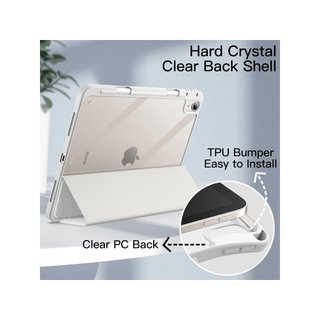 JETech custodia iPad con supporto per Apple Pencil trasparente