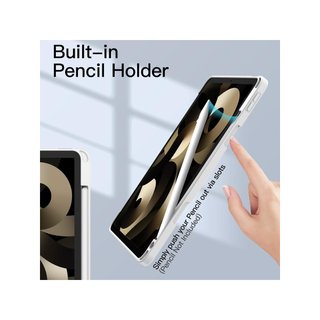 JETech custodia iPad con supporto per Apple Pencil trasparente