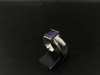 anillo oro 18k con piedra con circonita