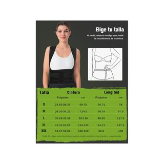 Corrector postura espalda ajustable transpirable L