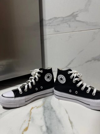 Converse plataforma negras
