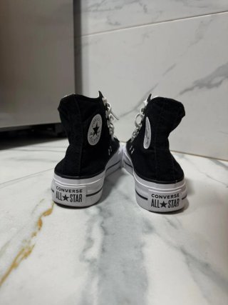 Converse plataforma negras