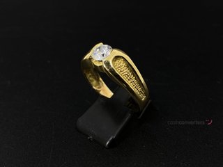 anillo oro 18k con piedra