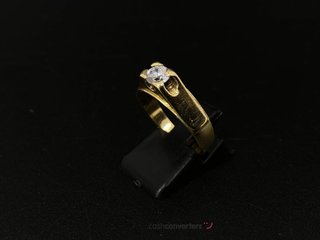 anillo oro 18k con piedra