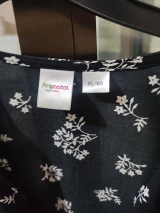 Camisa premamá floral negra XL