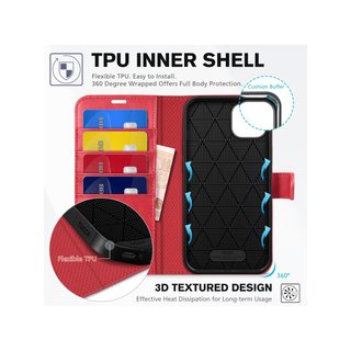 TUCCH Funda cuero iPhone 14 Plus soporte