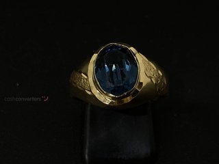 anillo oro 18k con piedra con circonita