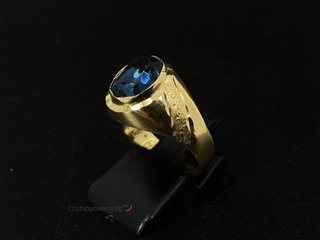 anillo oro 18k con piedra con circonita