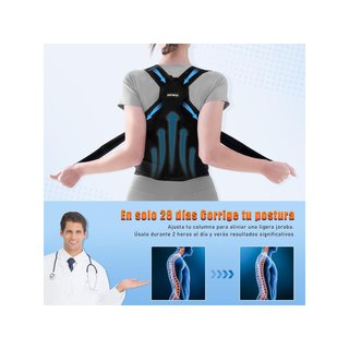 Corrector postura espalda transpirable ajustable