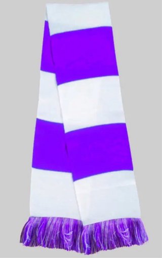 Bufanda Real Madrid Rayas Morado y Blanco