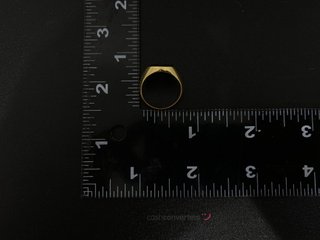 sello oro 18k con piedra con circonita