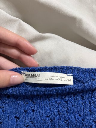 Jersey azul manga larga