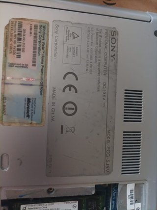 Sony Vaio PCG-5J5M Portatile Bianco