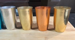 Juego 5 Vasos Aluminio Anodizado marca MMM