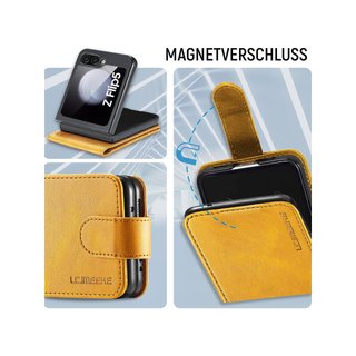 Samsung Galaxy Z Flip 5 Funda piel cartera