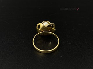 anillo oro 18k con piedra con circonita