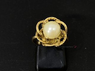 anillo oro 18k con piedra con circonita