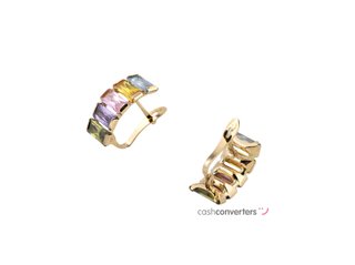 pendientes oro 18k con piedra con circonita
