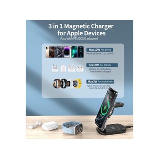 Estación carga magnética portátil Apple 3 en 1