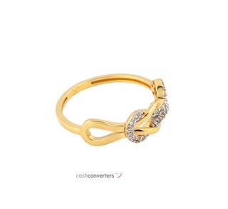 anillo oro 18k con piedra con circonita