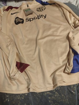 Chándal FC Barcelona Nike Beige y Negro