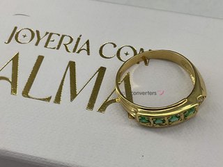 anillo oro 18k con piedra