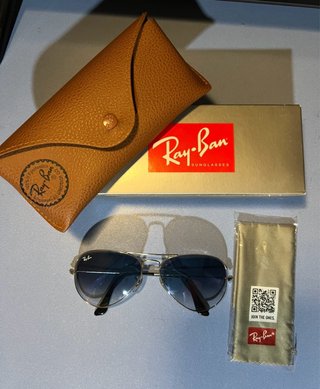 Gafas de sol Ray-Ban Aviator plata y azul