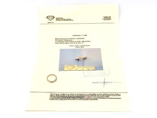 alianza oro 18k con piedra con diamante