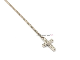 gargantilla oro 18k con piedra con diamante 22cm