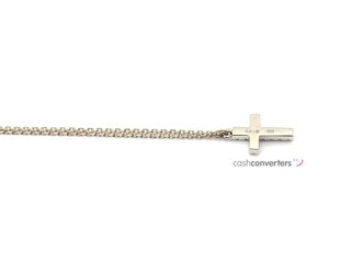 gargantilla oro 18k con piedra con diamante 22cm