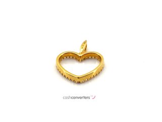 colgante oro 18k con piedra con diamante